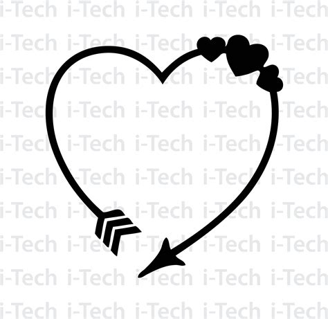 Download Free Arrow Heart Monogram Designs For Cricut