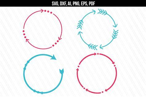 Download Free Arrow Monogram Frames Files DXF Files