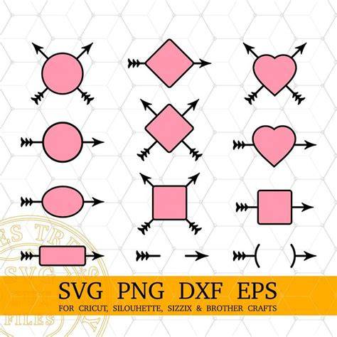 Download Free Arrow Monogram Frames Files For Silhouette