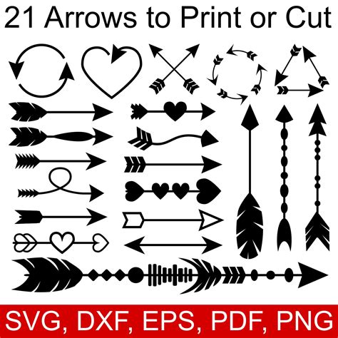 Download Free Arrows Digital Paper Cricut SVG