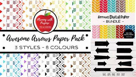 Download Free Arrows Digital Paper Files For Crafts