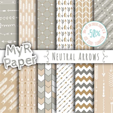 Download Free Arrows Digital Paper Silhouette For Crafts