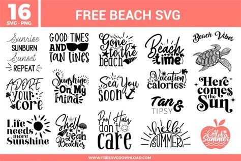 Download Free At The Beach - SVG File, DXF File Files For Crafts
