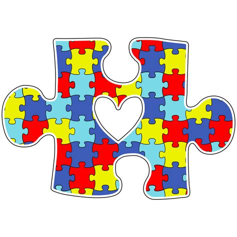 Download Free Autism Awareness Colorful Puzzle For Crafts