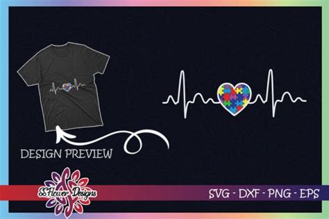 Download Free Autism Awareness Puzzle Heartbeat Files