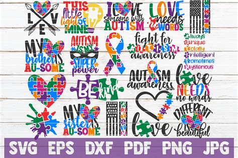 Download Free Autism Bundle SVG Cut File Images