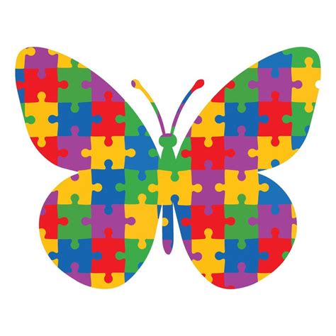 Download Free Autism Butterfly Puzzle Butterfly For Crafts
