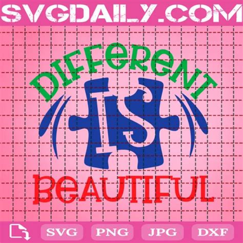 Download Free Autism Different Is Beautiful SVG Cut File Cameo
