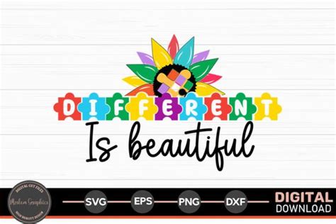 Download Free Autism Different Is Beautiful SVG Cut File Commercial Use For Crafts