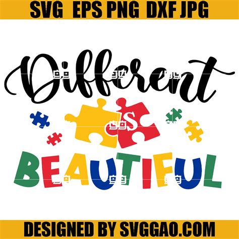 Download Free Autism Different Is Beautiful SVG Cut File Creativefabrica
