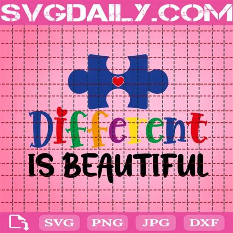 Download Free Autism Different Is Beautiful SVG Cut File Files For Crafts