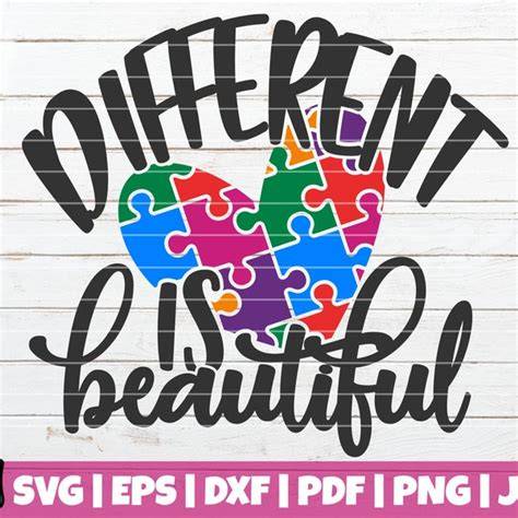Download Free Autism Different Is Beautiful SVG Cut File for Cricut Machine