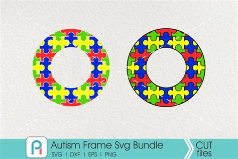 Download Free Autism Frame Svg, Autism Monogram Frame Svg, Autism Monogram Cut Files
