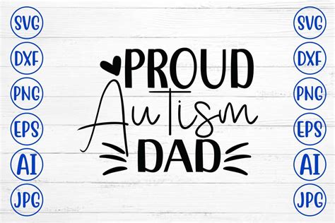 Download Free Autism Proud Dad SVG Cut File DXF Files