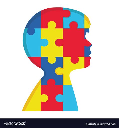 Download Free Autism Puzzle Colorful For Silhouette