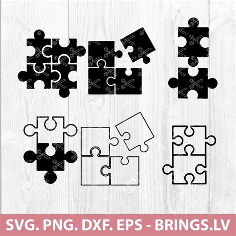 Download Free Autism Puzzle SVG Cut File Silhouette DXF Files