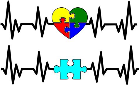 Download Free Autism Rainbow Heartbeat Awareness Files