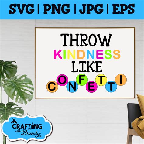 Download Free Autism Throw Kindness Like Confetti SVG Cut File Files