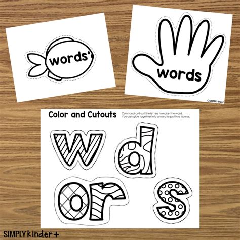 Download Free Autism Words Crafts