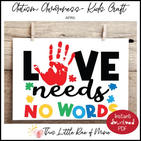 Download Free Autism Words Files For Crafts