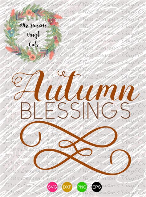 Download Free Autumn Blessings Files DXF Files