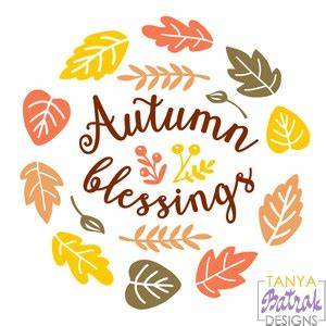 Download Free Autumn Blessings SVG Cut File Cut Files