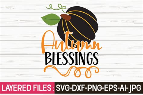 Download Free Autumn Blessings SVG Cut File For Cricut