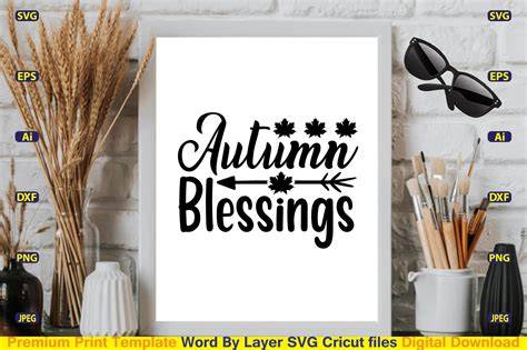 Download Free Autumn Blessings SVG Cut File Printable