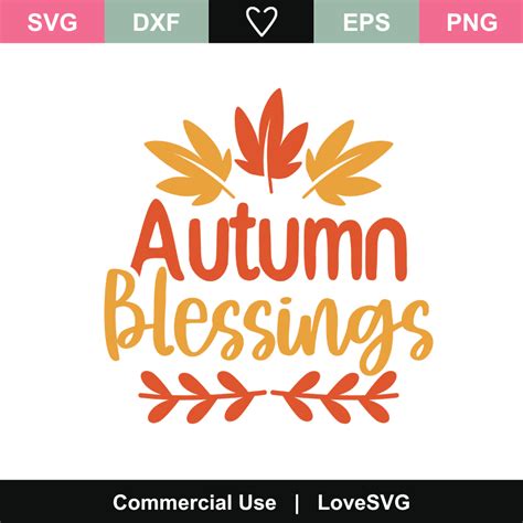 Download Free Autumn Blessings SVG Easy Edite
