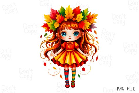 Download Free Autumn Girl Png Files For Crafts