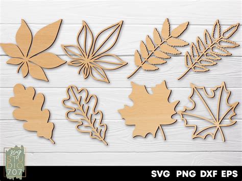 Download Free Autumn Leaves - DXF/SVG/PNG/PDF Cut & Print Files for Cricut