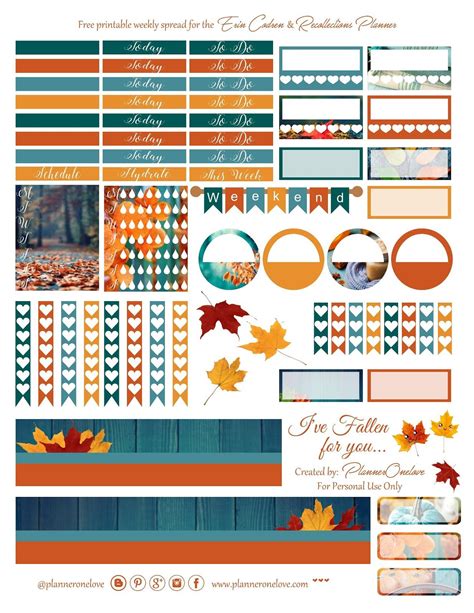 Download Free Autumn Printable Digital Stickers Images