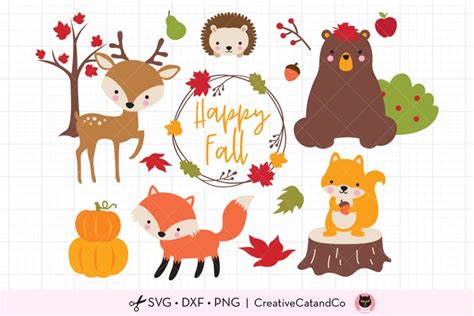 Download Free Autumn cliparts set SVG DXF Files