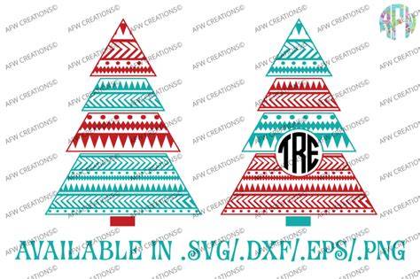 Download Free Aztec Christmas Trees - SVG, DXF, EPS Cut Files For Crafts