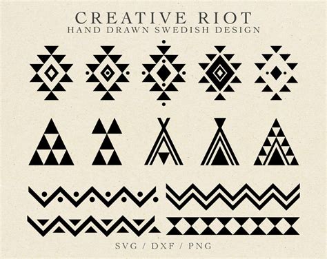Download Free Aztec Patterns - Tribal Backgrounds Cut Files
