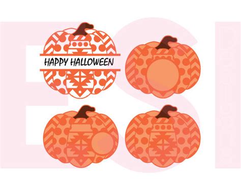 Download Free Aztec and Polka Dot Pattern Pumpkin - Monogram Design Set - SVG,
DXF, EPS - Cutting Files Files