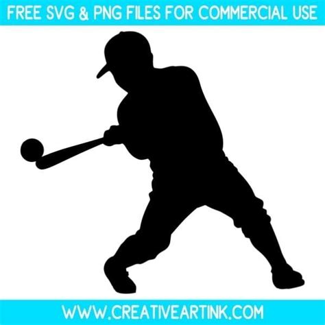 Download Free BASEBALL SHILOUETTE Commercial Use For Crafts