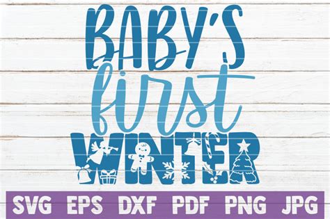 Download Free Baby's First Winter SVG Cut File DXF Files