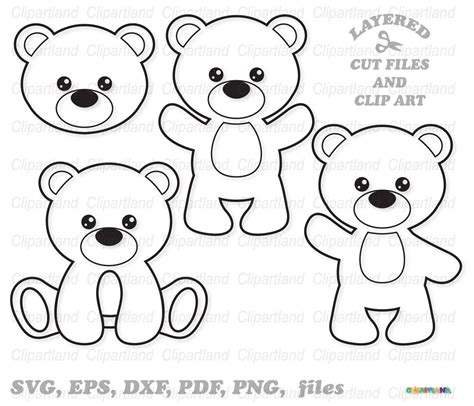 Download Free Baby Bear Commercial Use DXF Files