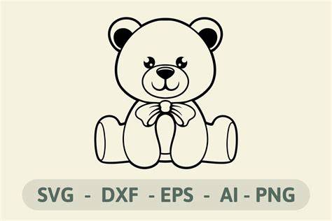 Download Free Baby Bear SVG DXF Files