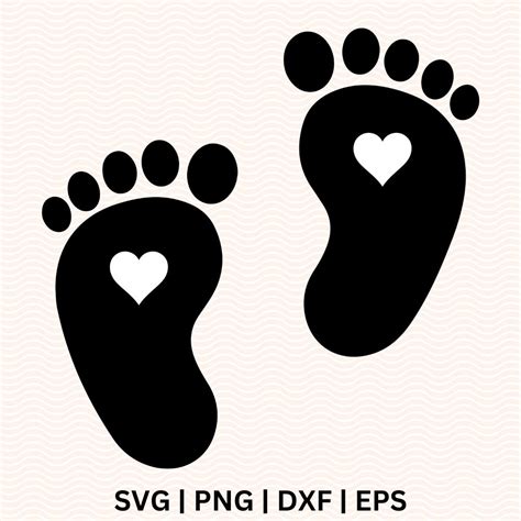 Download Free Baby Feet, Baby Monogram Cut Files Printable