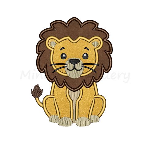 Download Free Baby Lion Applique Designs for Embroidery Machine Instant DownloadCom Files For Crafts