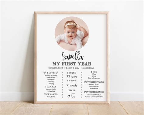 Download Free Baby Milestone Board Commercial Use