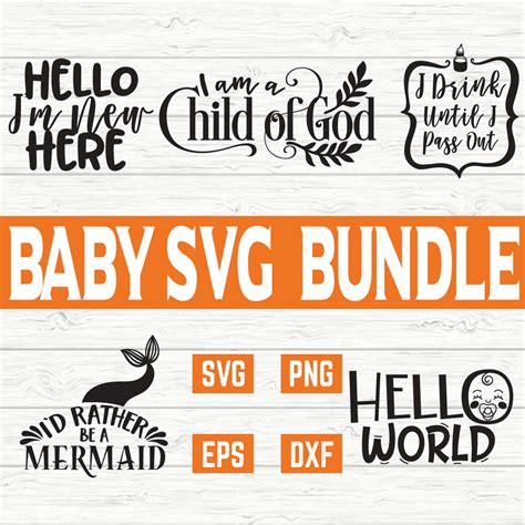 Download Free Baby Svg Bundle VOL-2 Commercial Use DXF Files