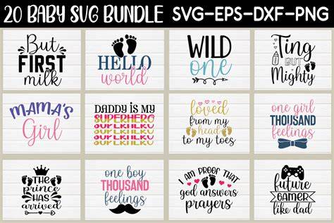 Download Free Baby quotes bundle svg For Crafts