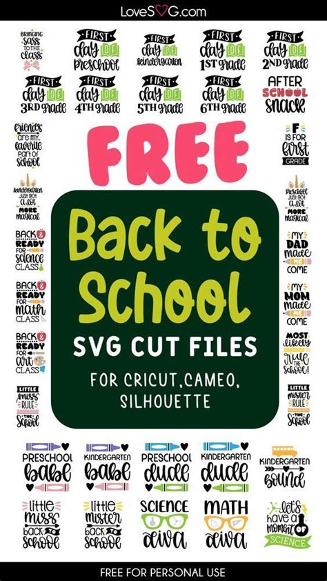 Download Free Back To School SVG/EPS/PNG/DXF Commercial Use For Crafts