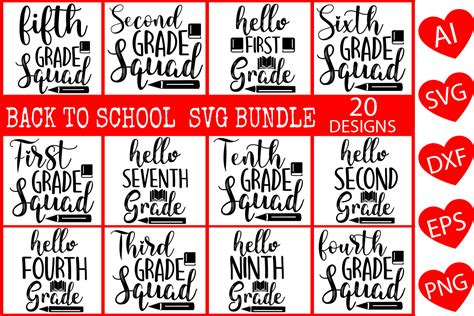 Download Free Back to school quotes bundle svg Printable