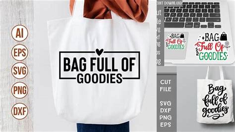 Download Free Bag Full Of Goodies SVG Cut File Files