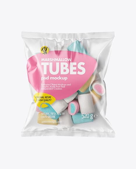 Download Free Bag With Marshmallows Mockup PSD Generator