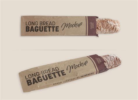 Download Free Baguette Bread with Label Mockup PSD Free Mockups Yellowimages PSD PSD Files